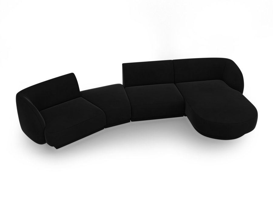 MICADONI  Velvet Right Modular Sofa, 