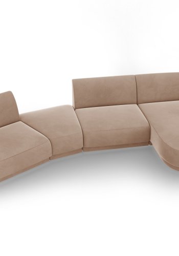 MICADONI  Velvet Right Modular Sofa, 
