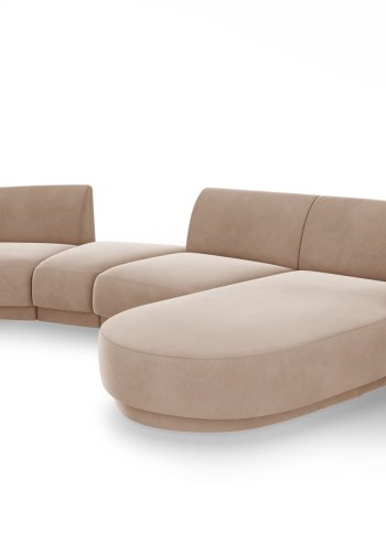MICADONI  Velvet Right Modular Sofa, 