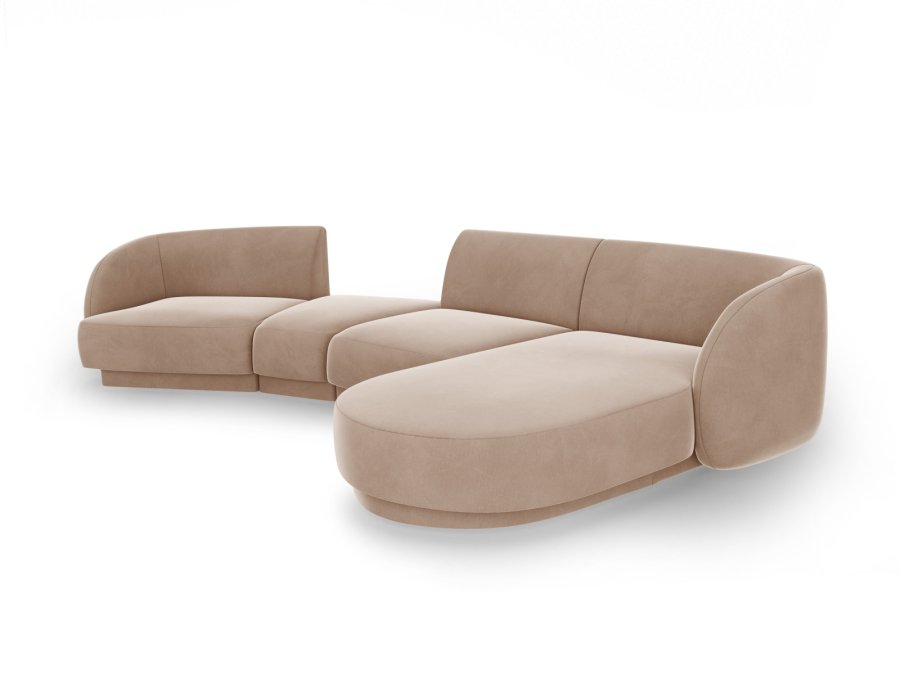 MICADONI  Velvet Right Modular Sofa, 