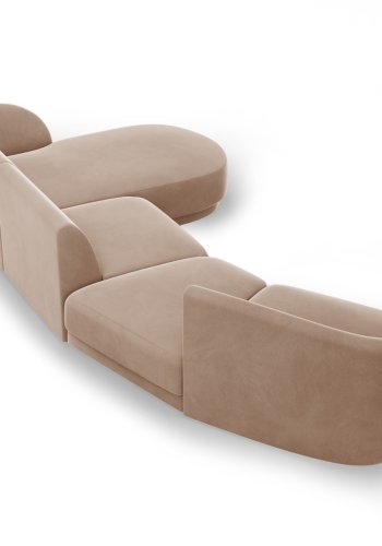 MICADONI  Velvet Right Modular Sofa, 