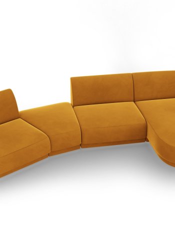 MICADONI  Velvet Right Modular Sofa, 