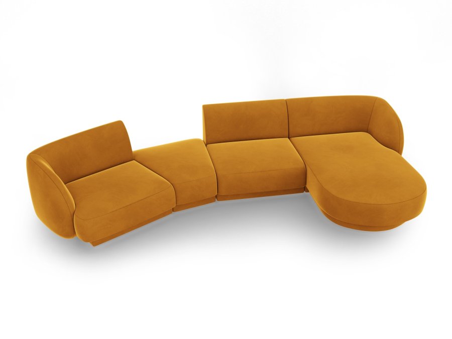 MICADONI  Velvet Right Modular Sofa, 