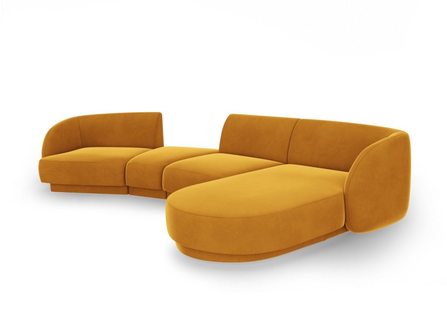 MICADONI  Velvet Right Modular Sofa, 