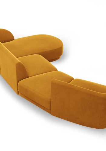MICADONI  Velvet Right Modular Sofa, 