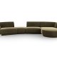 MICADONI  Velvet Right Modular Sofa, 