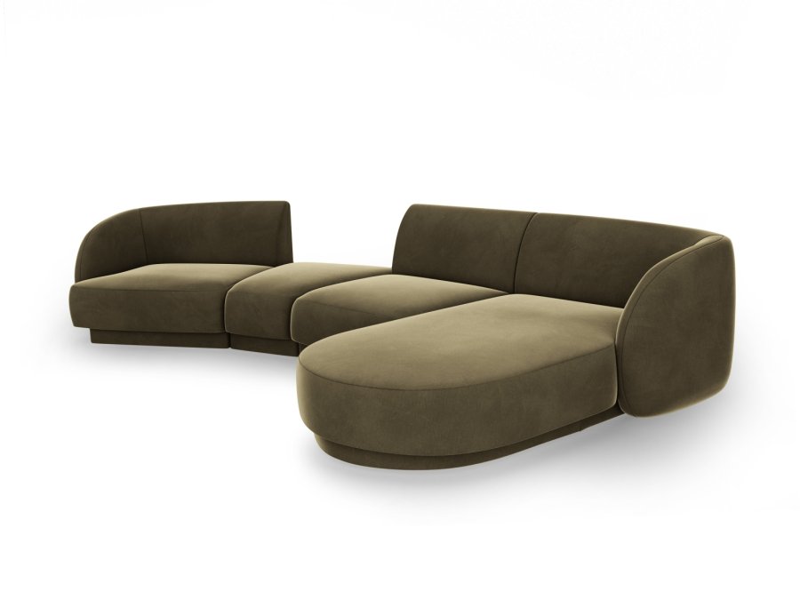 MICADONI  Velvet Right Modular Sofa, 