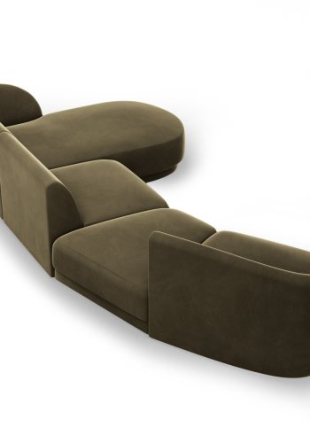 MICADONI  Velvet Right Modular Sofa, 