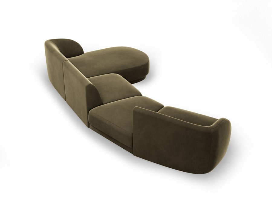 MICADONI  Velvet Right Modular Sofa, 