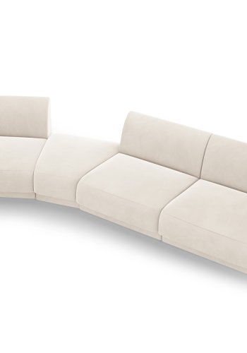 MICADONI  Velvet Left Modular Sofa, 