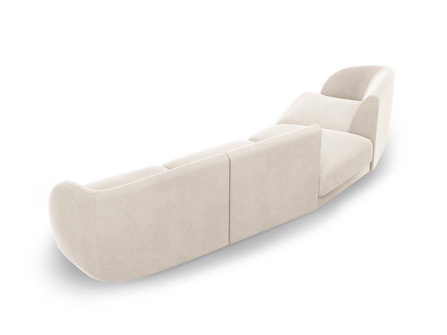 MICADONI  Velvet Left Modular Sofa, 