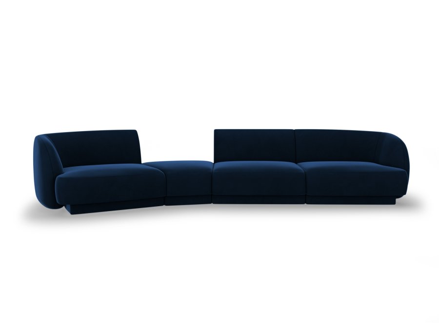 MICADONI  Velvet Left Modular Sofa, 