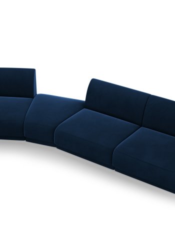 MICADONI  Velvet Left Modular Sofa, 