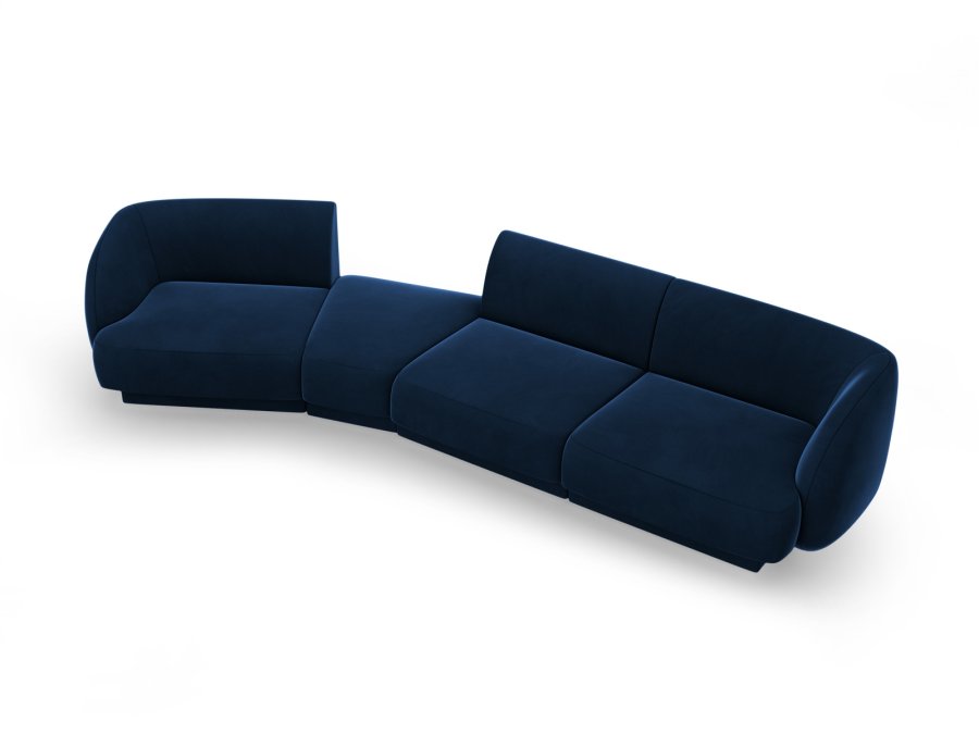 MICADONI  Velvet Left Modular Sofa, 