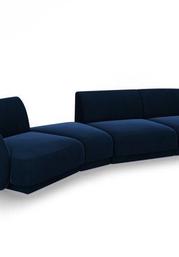 MICADONI  Velvet Left Modular Sofa, 