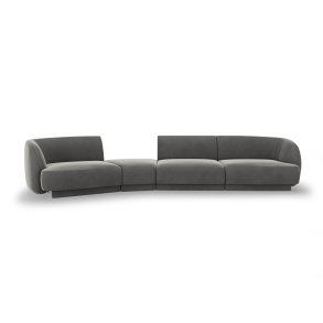 MICADONI  Velvet Left Modular Sofa, 