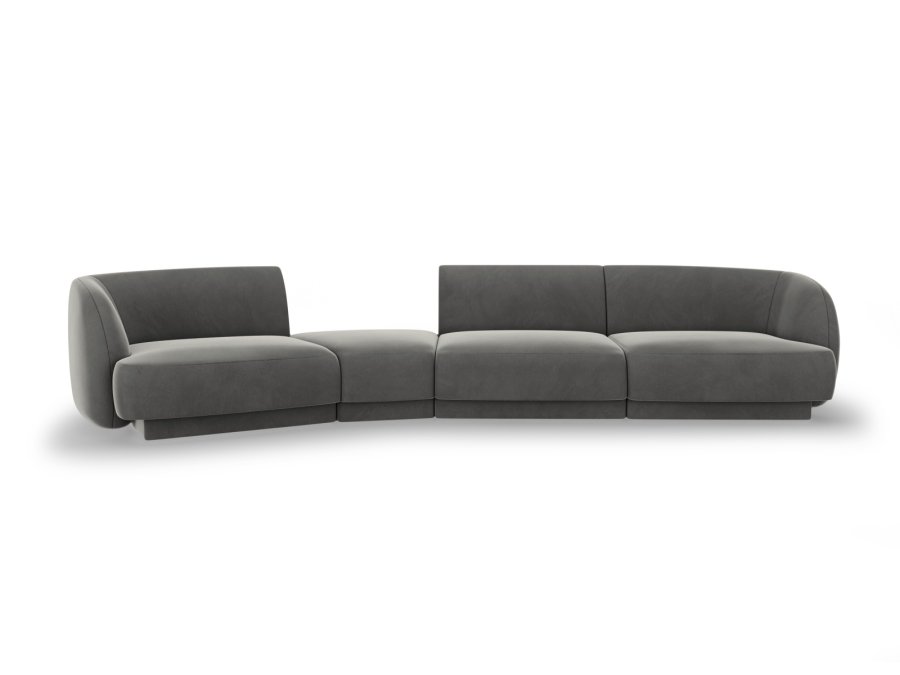 MICADONI  Velvet Left Modular Sofa, 