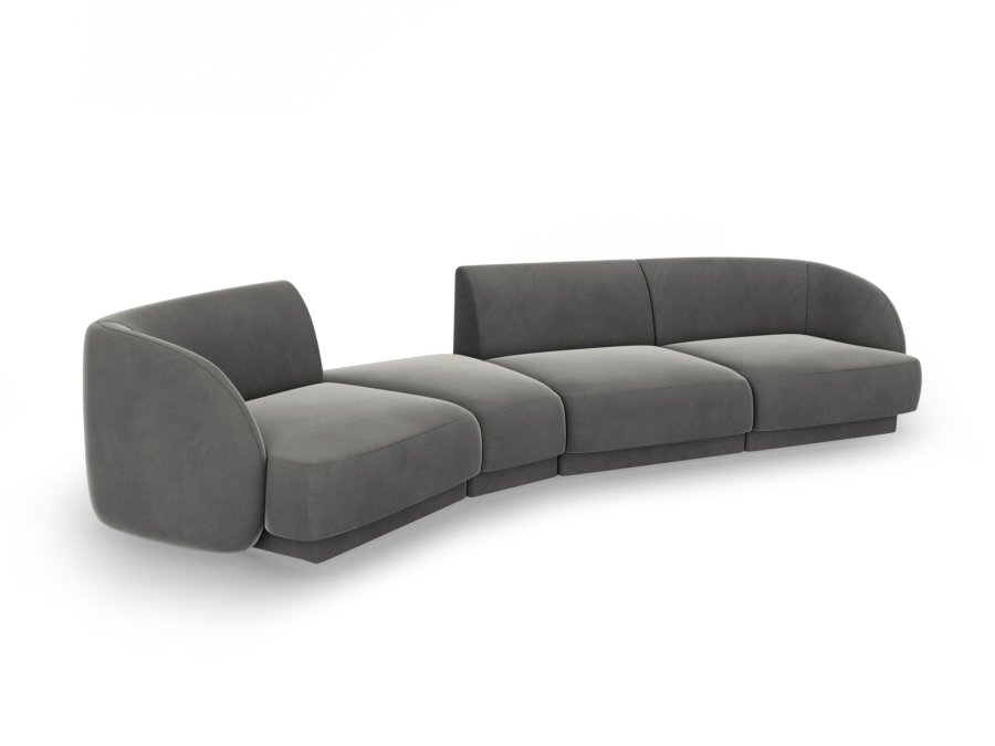 MICADONI  Velvet Left Modular Sofa, 