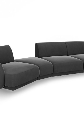 MICADONI  Velvet Left Modular Sofa, 