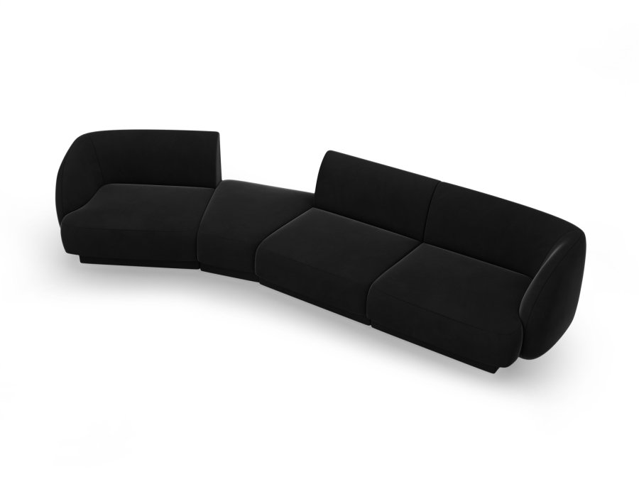 MICADONI  Velvet Left Modular Sofa, 