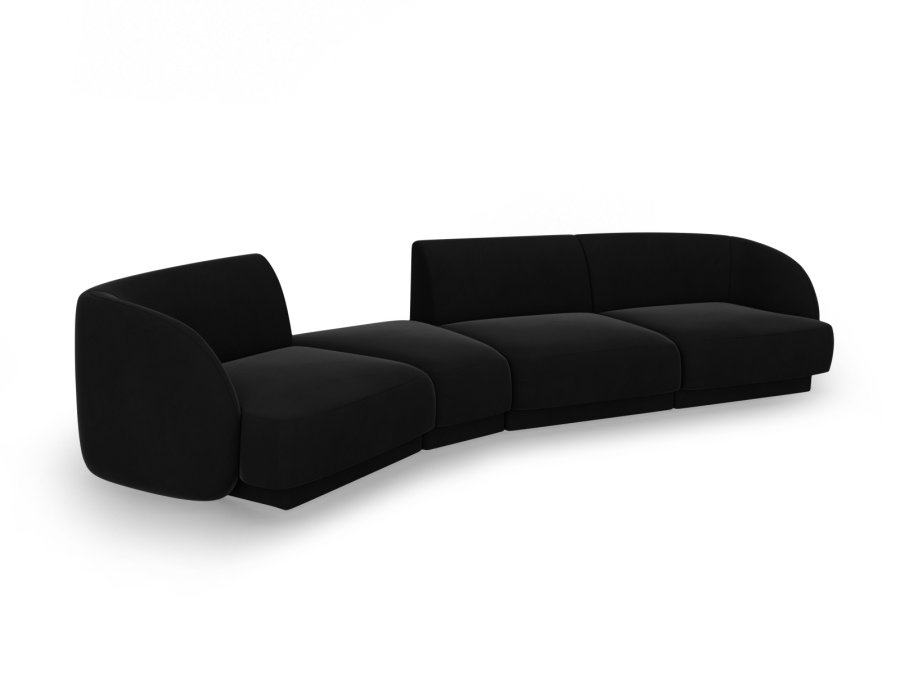 MICADONI  Velvet Left Modular Sofa, 