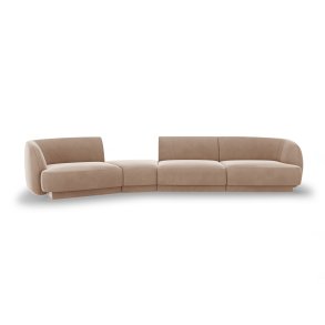 MICADONI  Velvet Left Modular Sofa, 