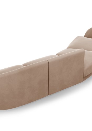 MICADONI  Velvet Left Modular Sofa, 