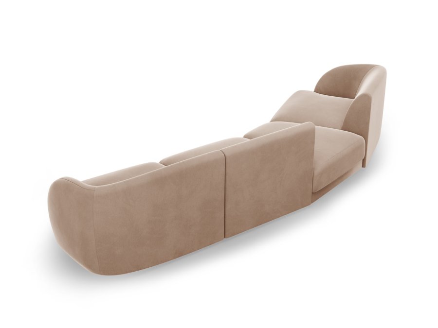 MICADONI  Velvet Left Modular Sofa, 