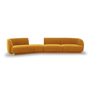 MICADONI  Velvet Left Modular Sofa, 