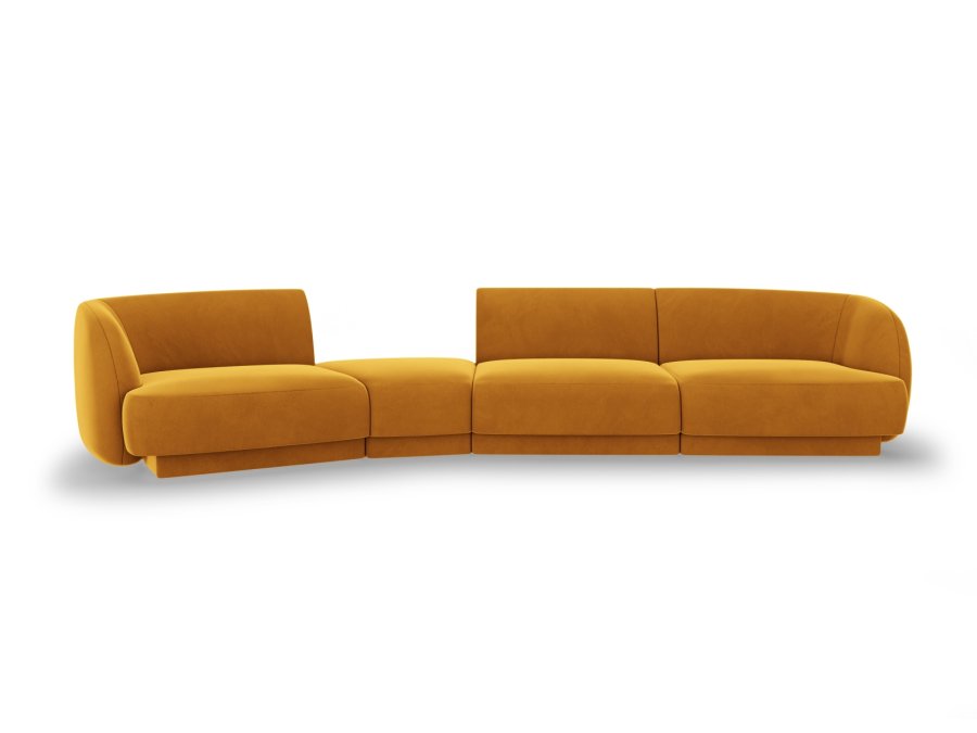 MICADONI  Velvet Left Modular Sofa, 