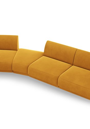 MICADONI  Velvet Left Modular Sofa, 