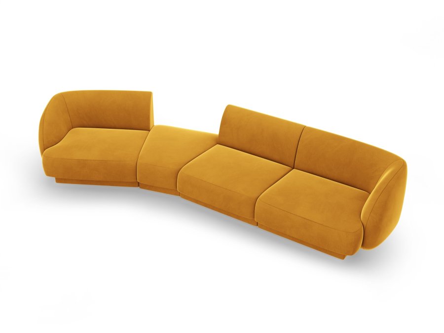 MICADONI  Velvet Left Modular Sofa, 