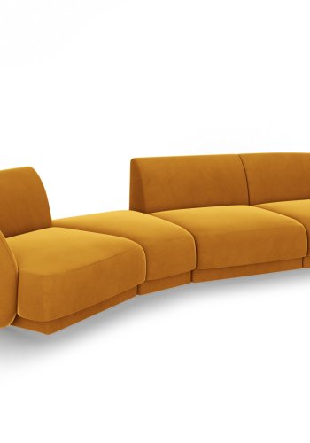 MICADONI  Velvet Left Modular Sofa, 