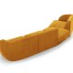 MICADONI  Velvet Left Modular Sofa, 