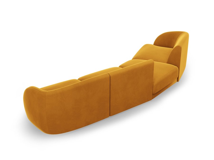 MICADONI  Velvet Left Modular Sofa, 