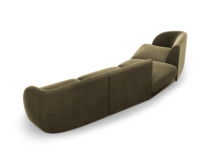 MICADONI  Velvet Left Modular Sofa, 