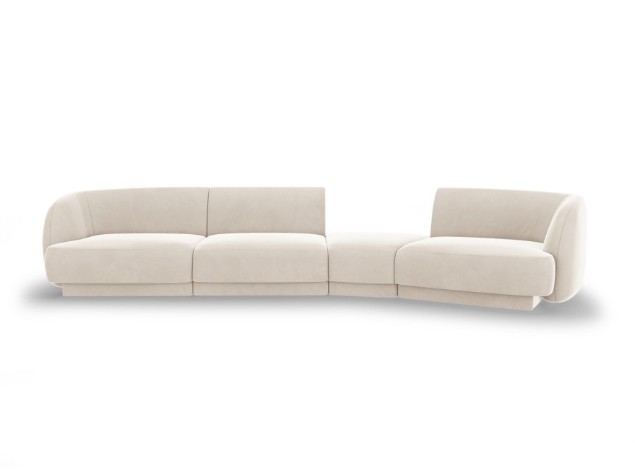 MICADONI  Velvet Right Modular Sofa, 