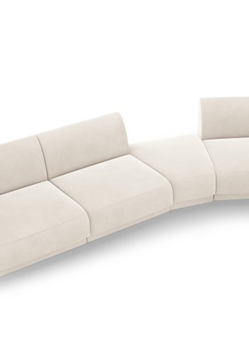 MICADONI  Velvet Right Modular Sofa, 