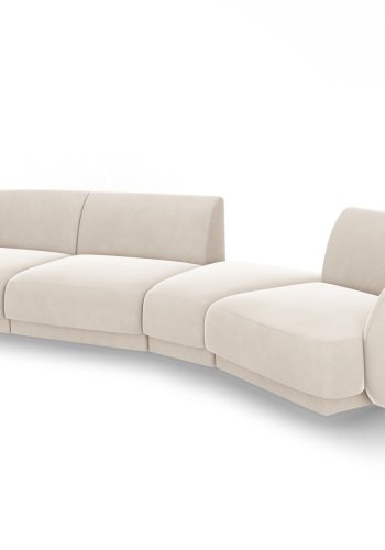 MICADONI  Velvet Right Modular Sofa, 