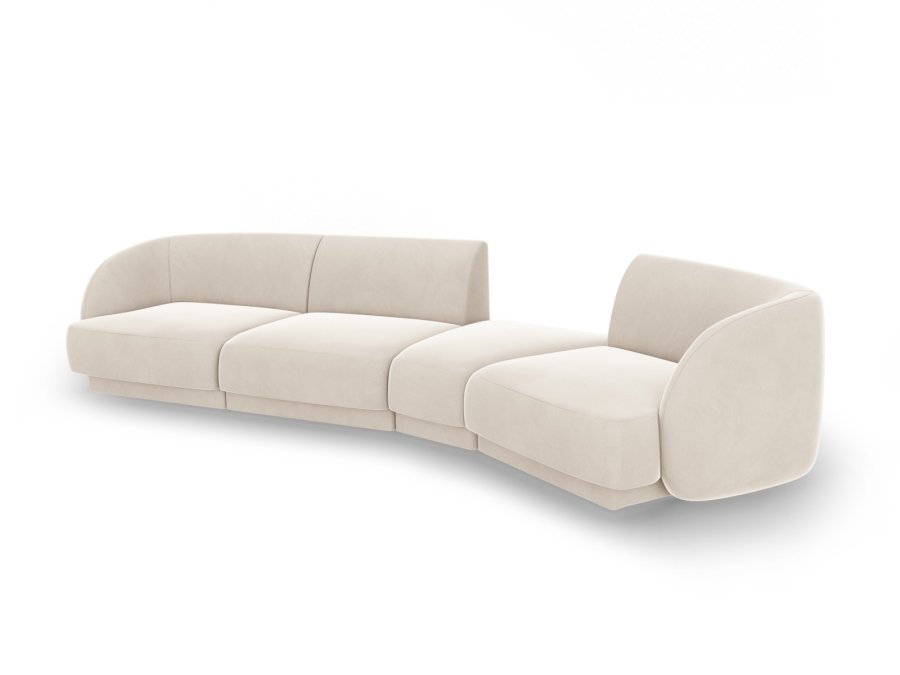 MICADONI  Velvet Right Modular Sofa, 