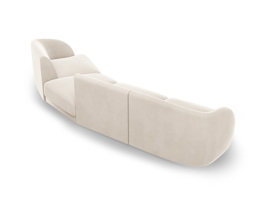 MICADONI  Velvet Right Modular Sofa, 