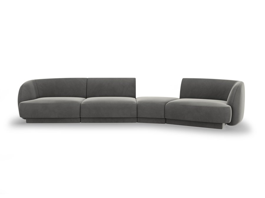 MICADONI  Velvet Right Modular Sofa, 