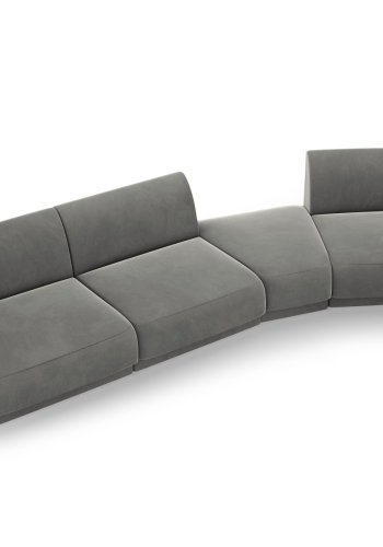 MICADONI  Velvet Right Modular Sofa, 