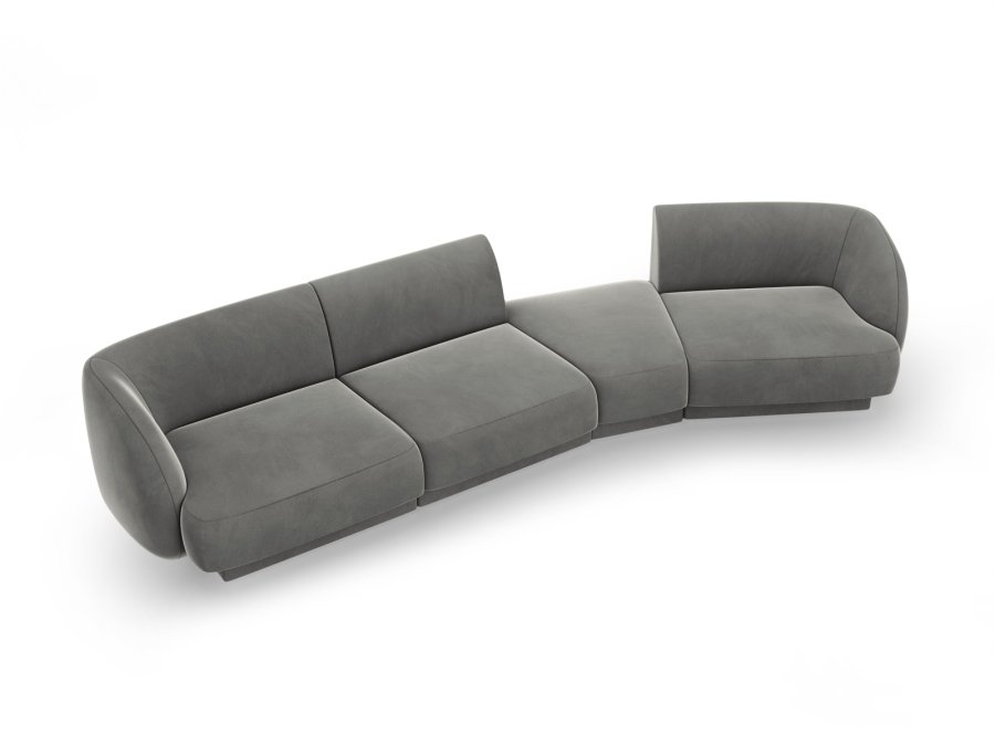 MICADONI  Velvet Right Modular Sofa, 