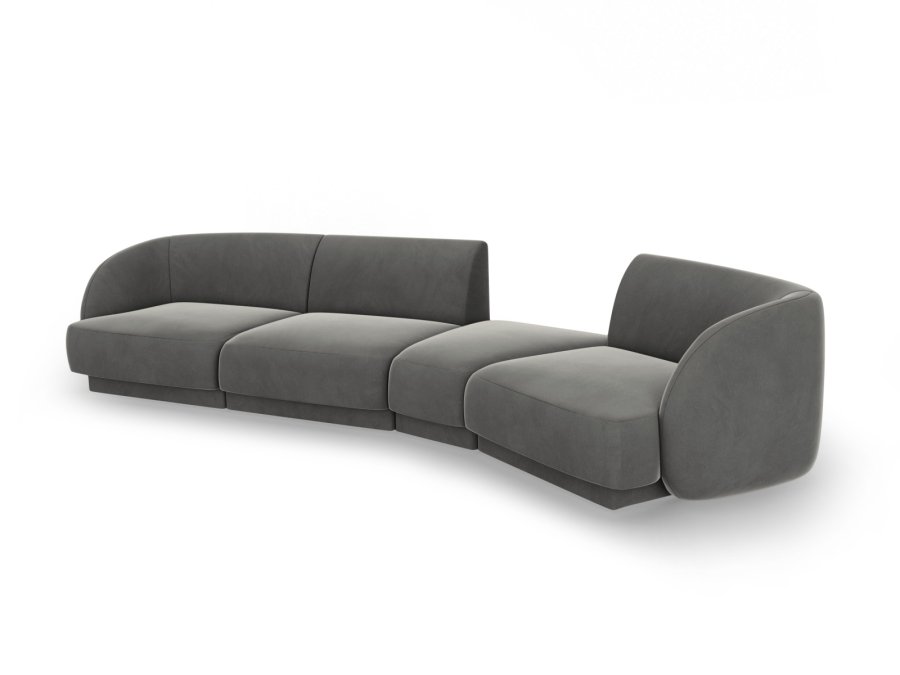 MICADONI  Velvet Right Modular Sofa, 