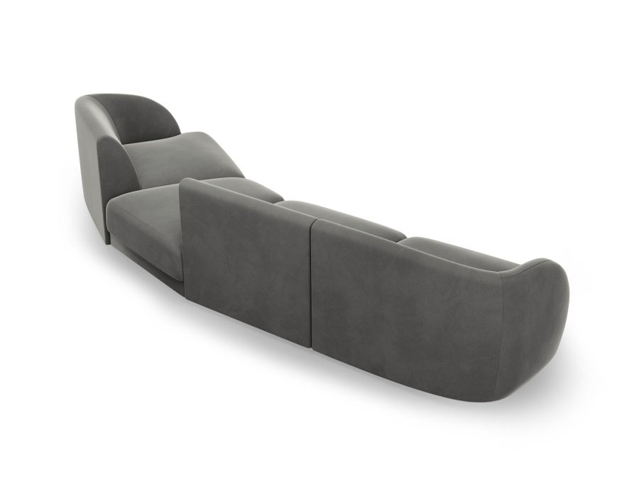 MICADONI  Velvet Right Modular Sofa, 