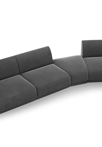 MICADONI  Velvet Right Modular Sofa, 