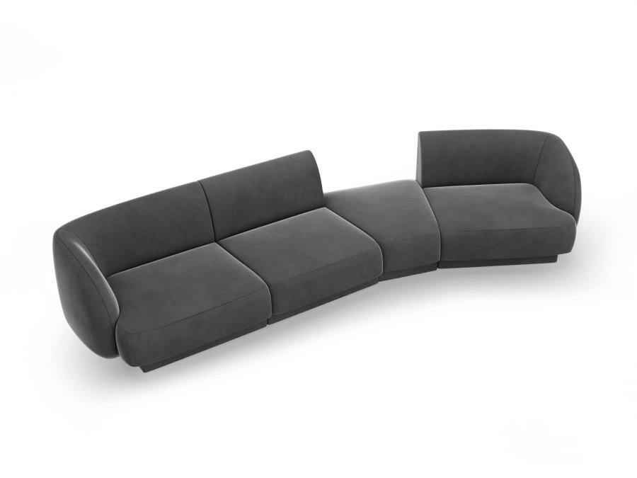 MICADONI  Velvet Right Modular Sofa, 