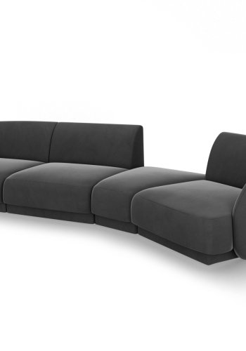 MICADONI  Velvet Right Modular Sofa, 