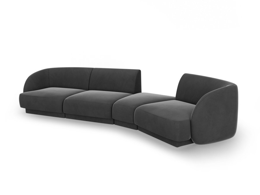 MICADONI  Velvet Right Modular Sofa, 
